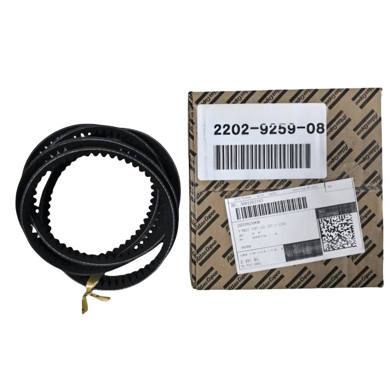 2202925908 Atlas Copco V-gerrikoa (2x) XPZ L = 1250 AC Olio injektatutako torloju konpresorearen jatorrizko