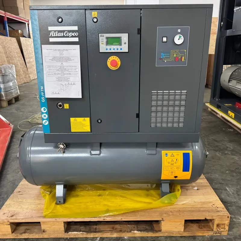 Atlas Copco G5 FF olio injektatutako torloju-konpresorea 5,5 kW 7,5 HP lehorgailu integratua Benetakoa