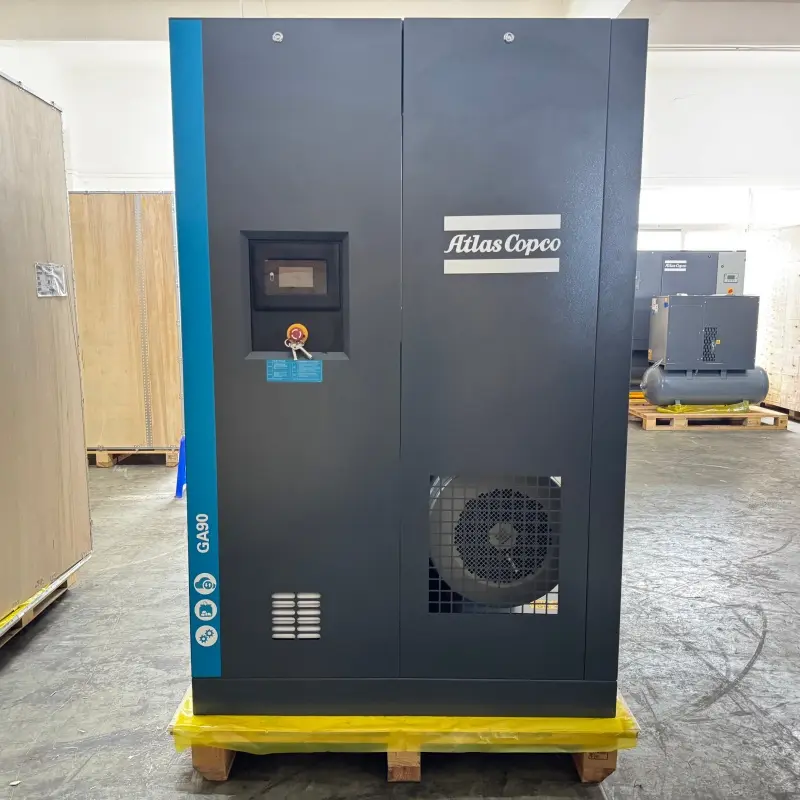 Atlas Copco GA90 90 kW 125 HP Olio injektatutako Torloju Birakaria Konpresore Benetakoa