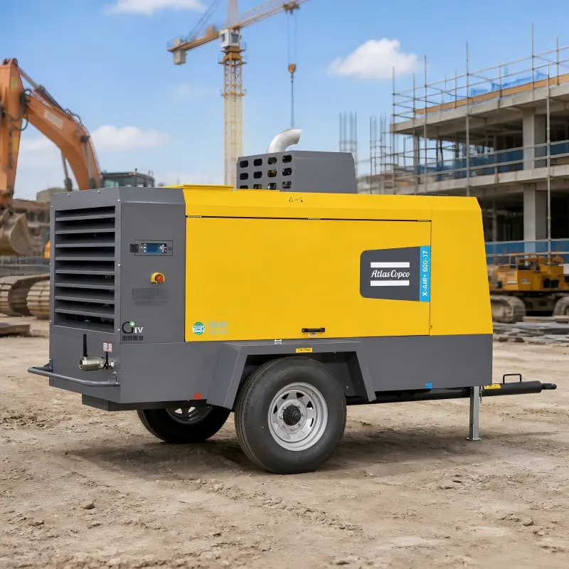 Atlas Copco X-Air+600-17 diesel konpresore eramangarria 154kW benetakoa