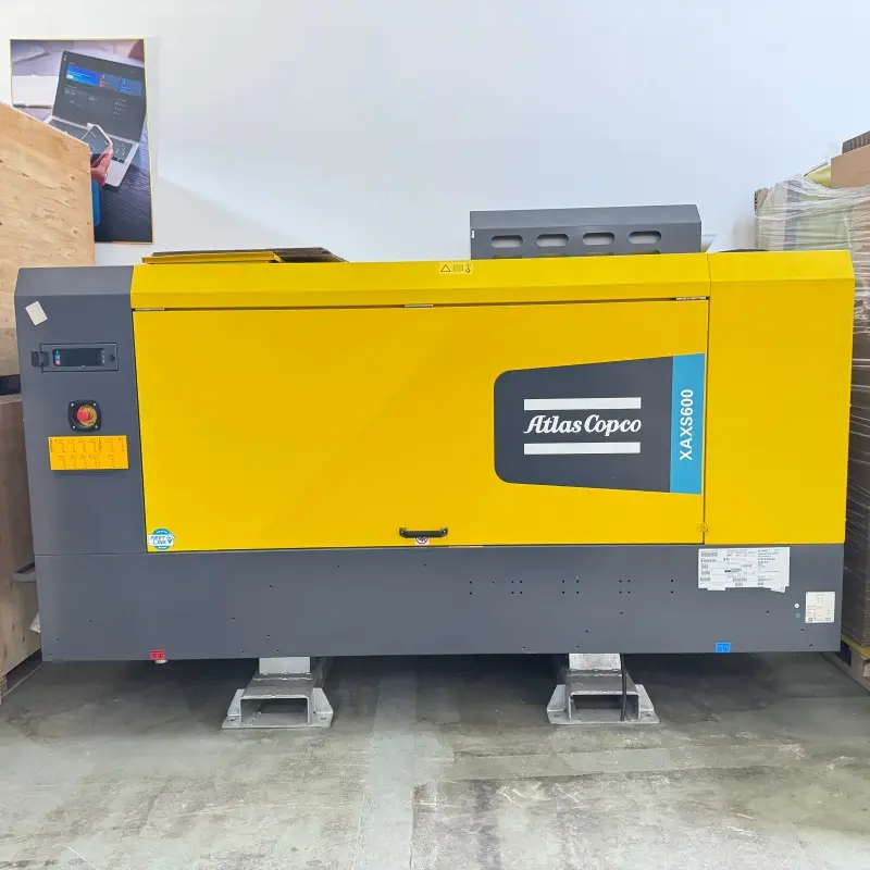 Atlas Copco XAXS600 Portable Diesel Torlojua Aire Konpresore Meatzaritza Zulaketa Benetakoa